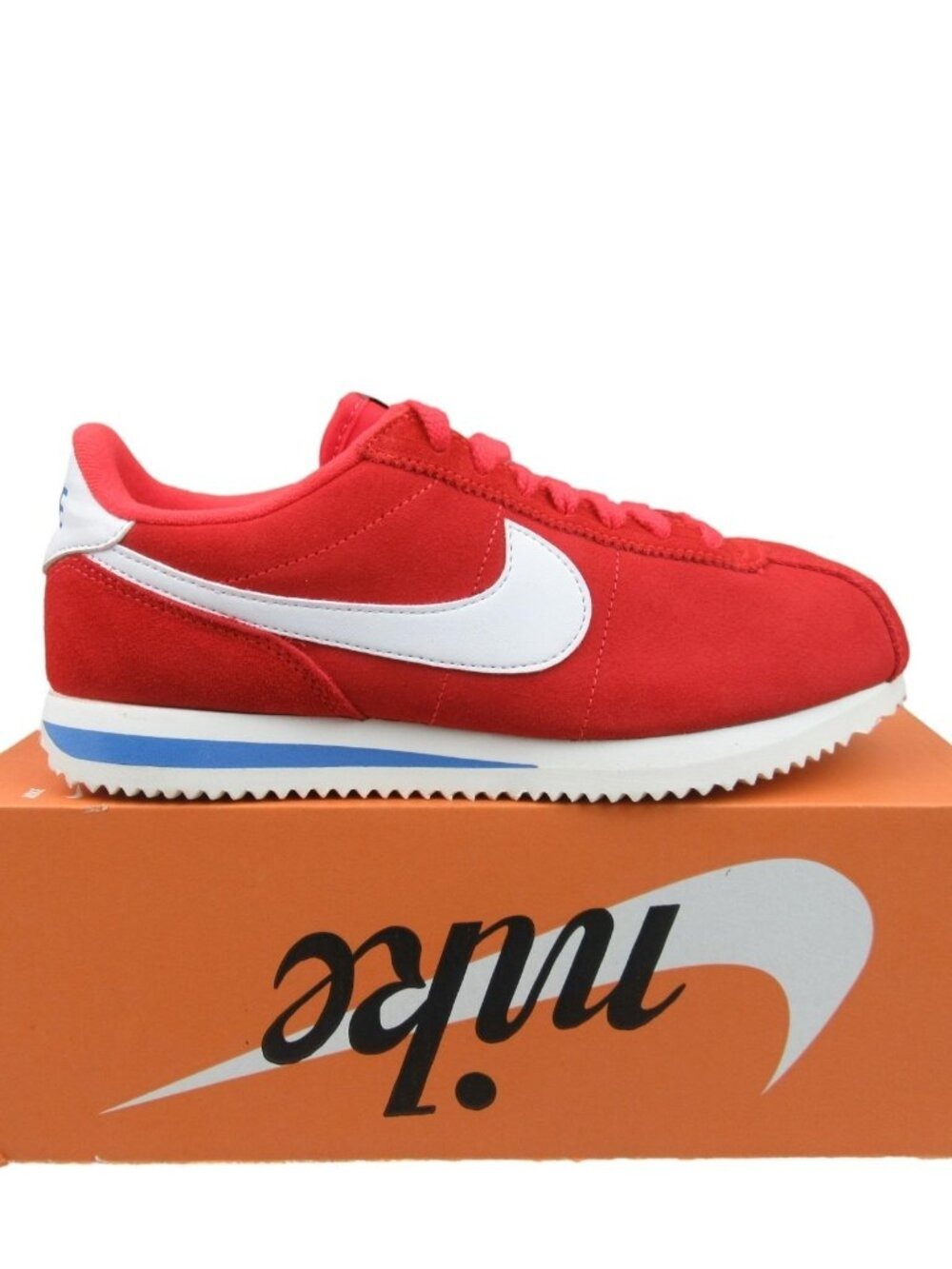 Nike Cortez Women's Size 7 Crimson Red Blue Sail White Sneakers NEW